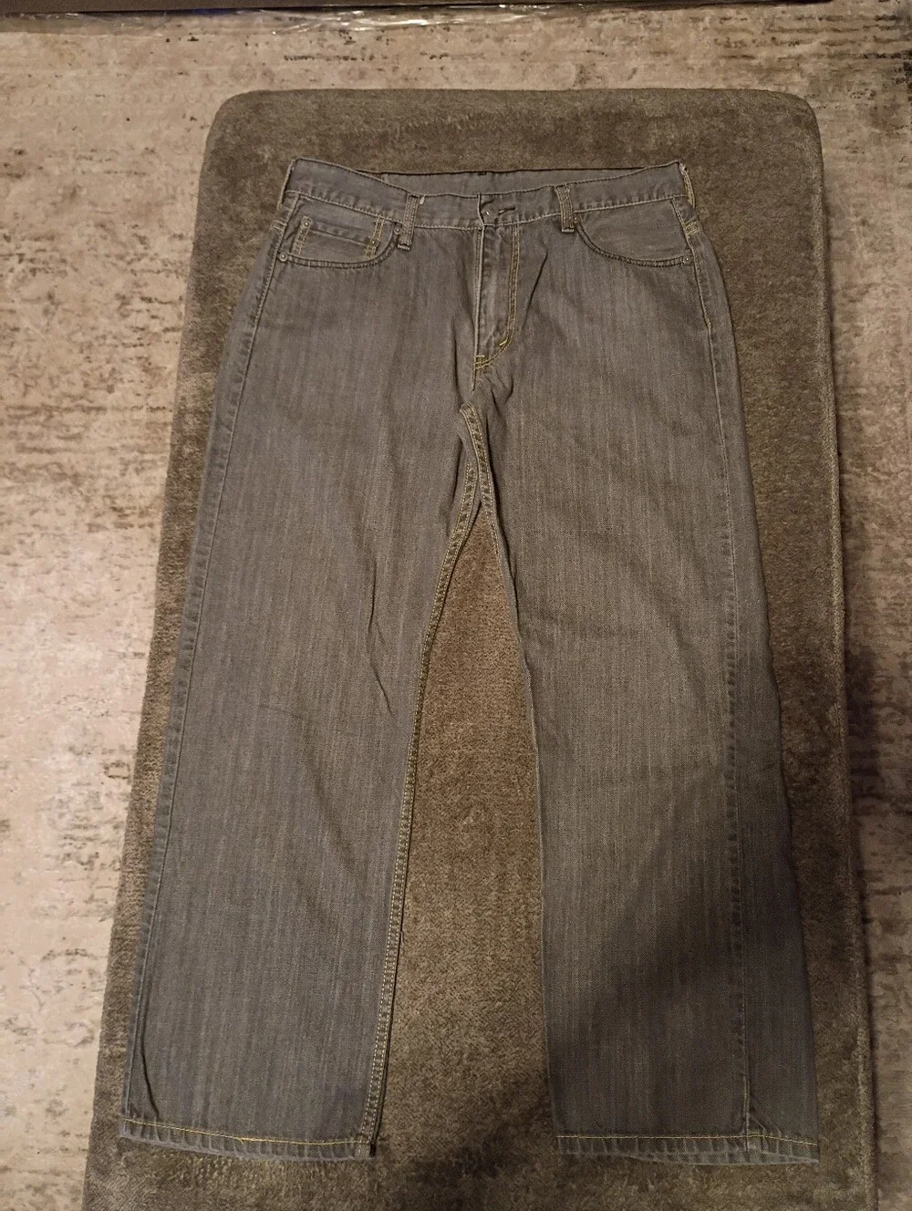 Levis Men's 569 Loose Straight Jeans Size 34x32 Grey Wash